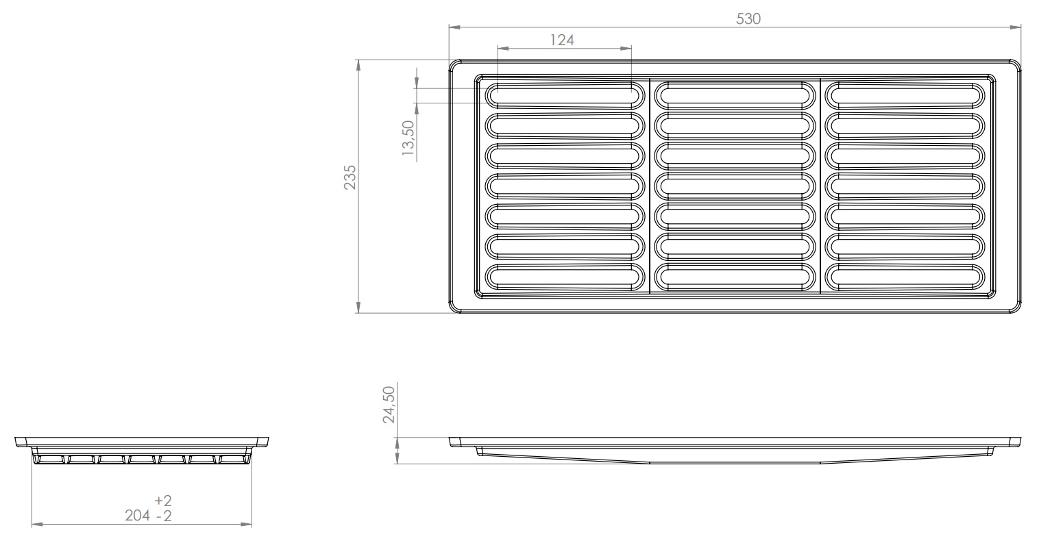 Tuharest 235x530mm