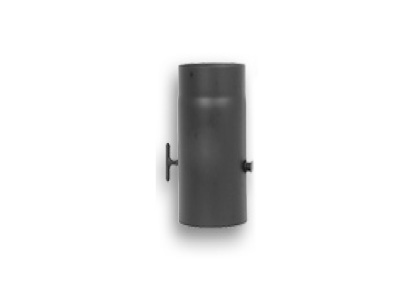Flue pipe T600 with damper Ø120mm/0,5m black