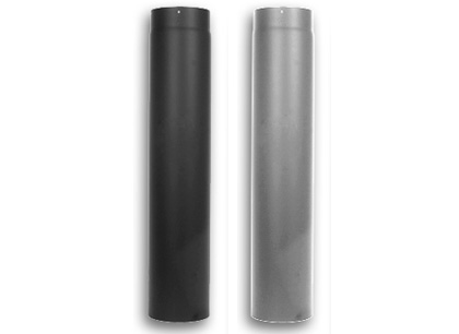 Flue pipe T600 Ø130mm/1m black/ grey