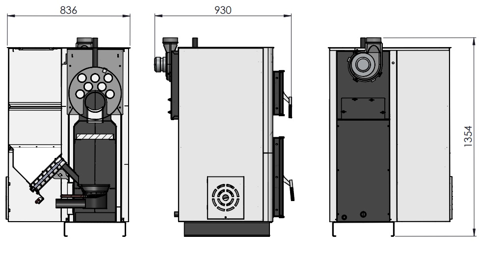 Pellet/wood comboboiler Combo25