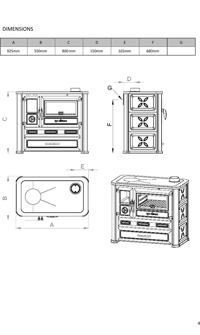 Cooker Alma red righthanded 8kW