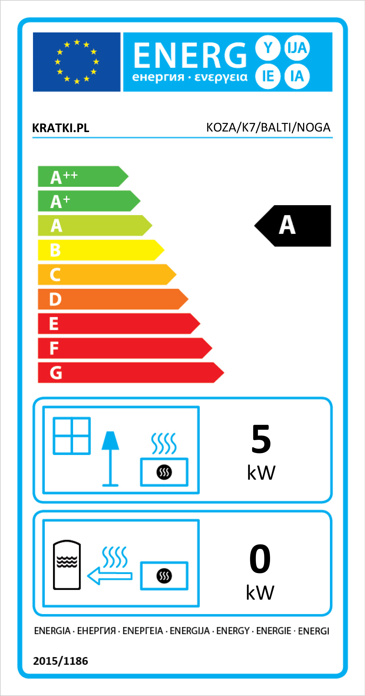 Valurautatakka Agnes 5kW musta