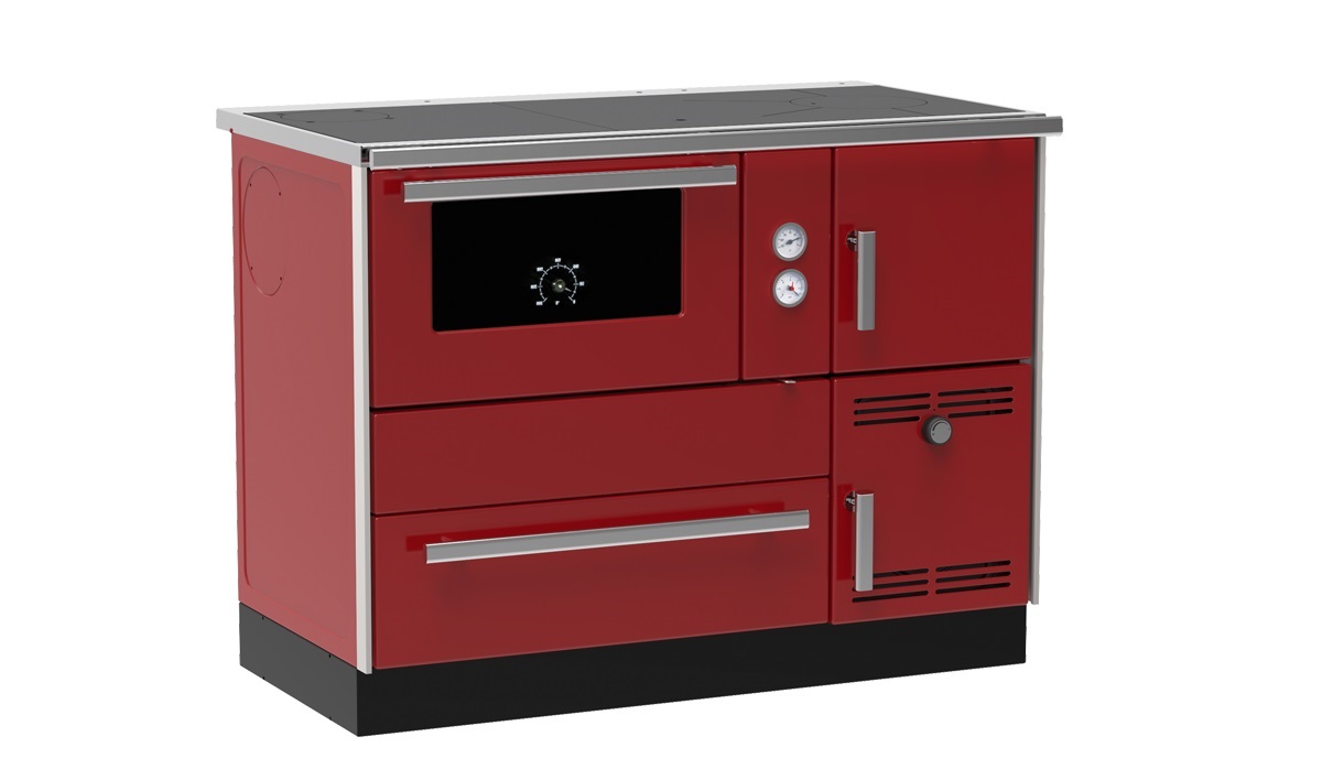 Centralheating cooker Alfa Term 35 red lefthanded 32kW
