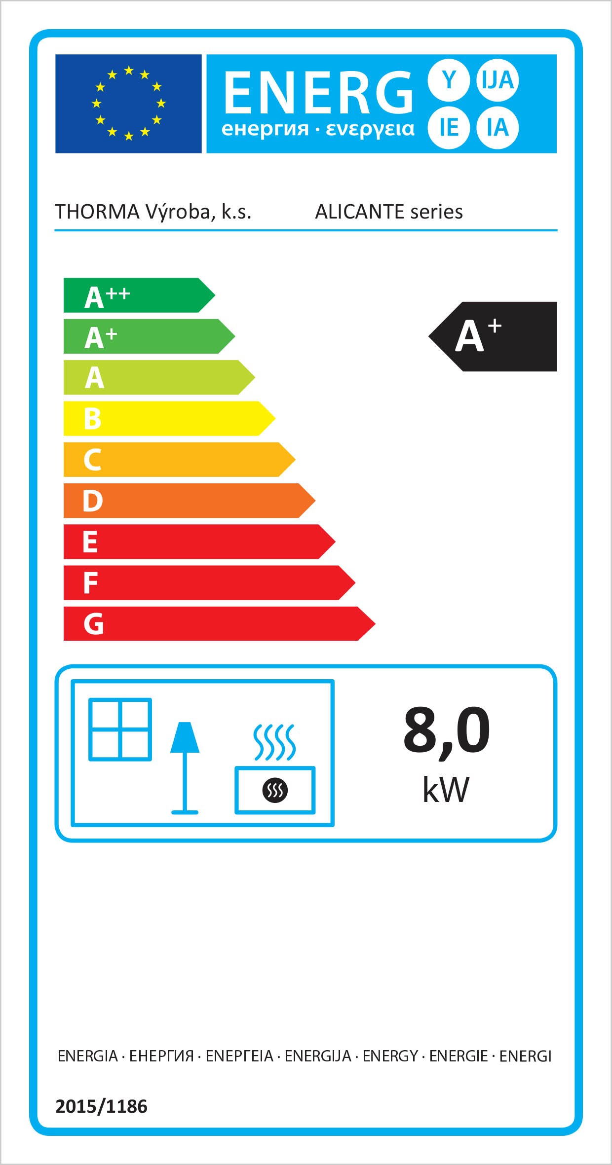 Varaava Takkauuni Alicante Forest 8kW