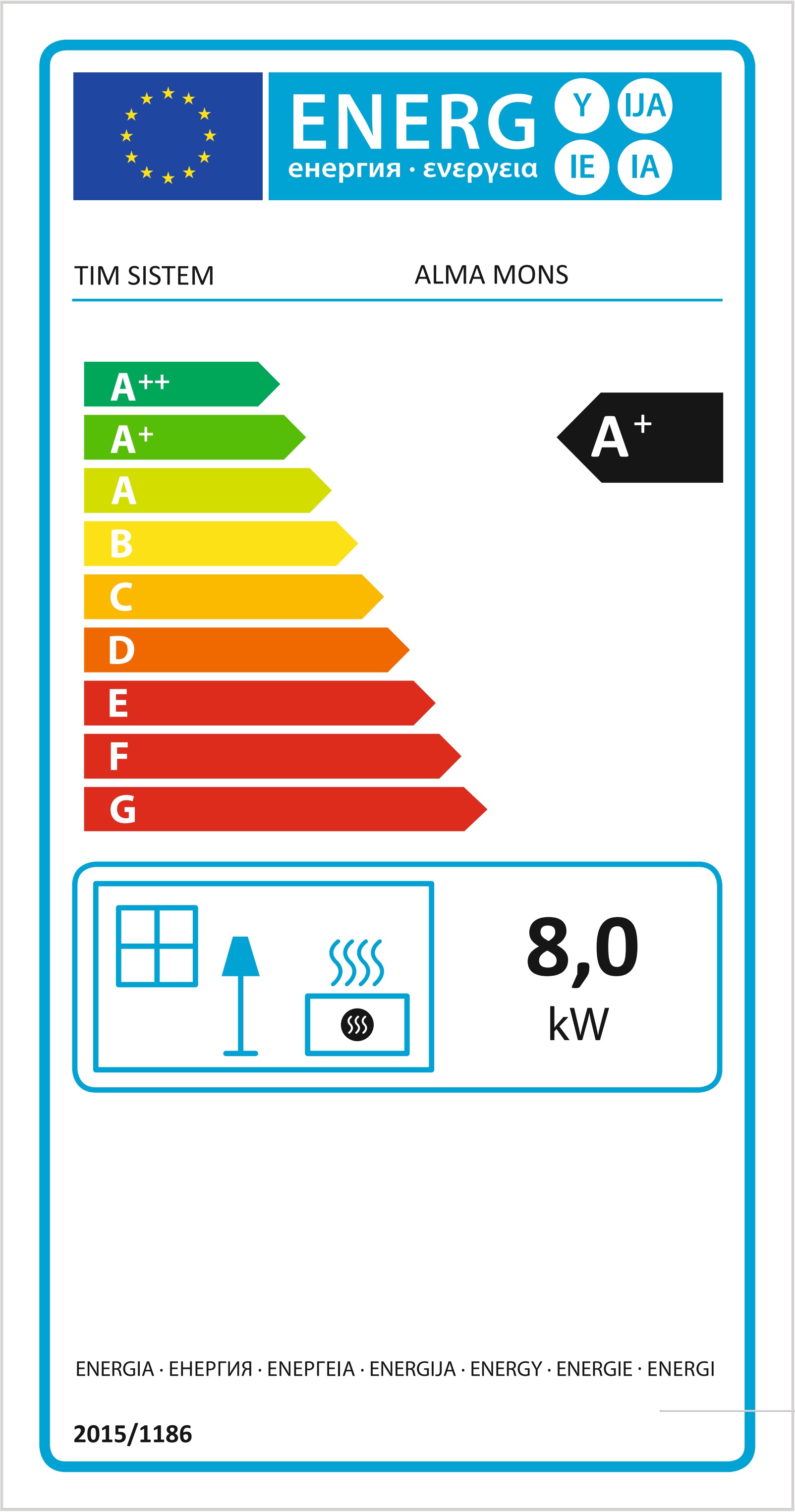 Puupliit Alma must paremakäeline 8kW