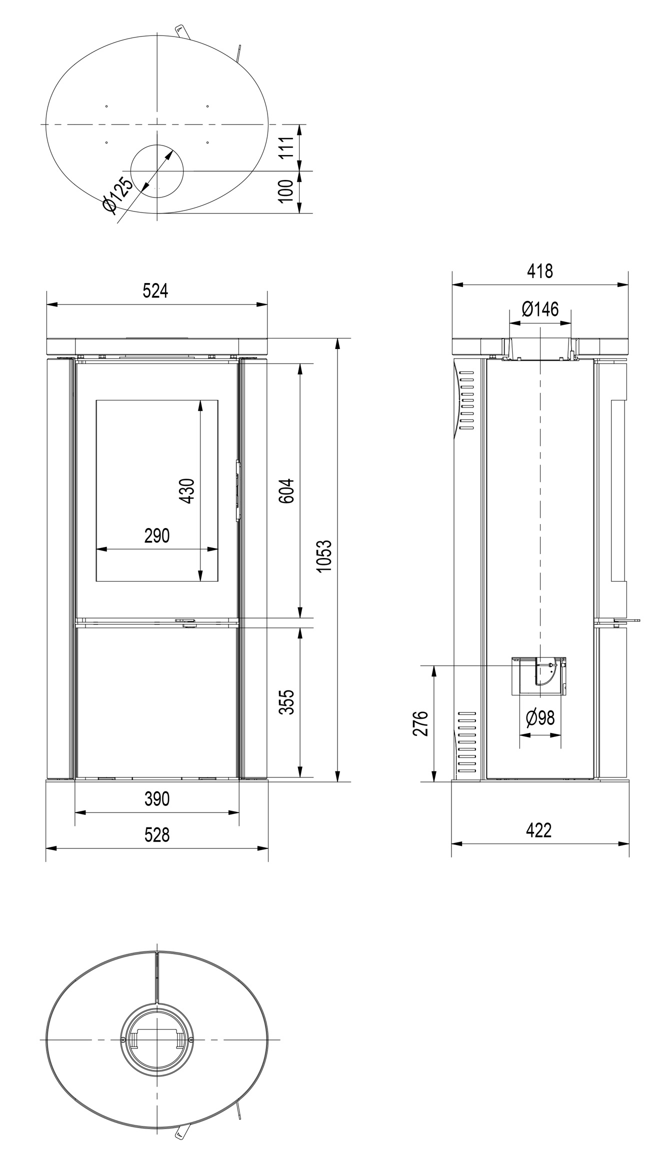 Takka Andorra varaava harmaa 8kW