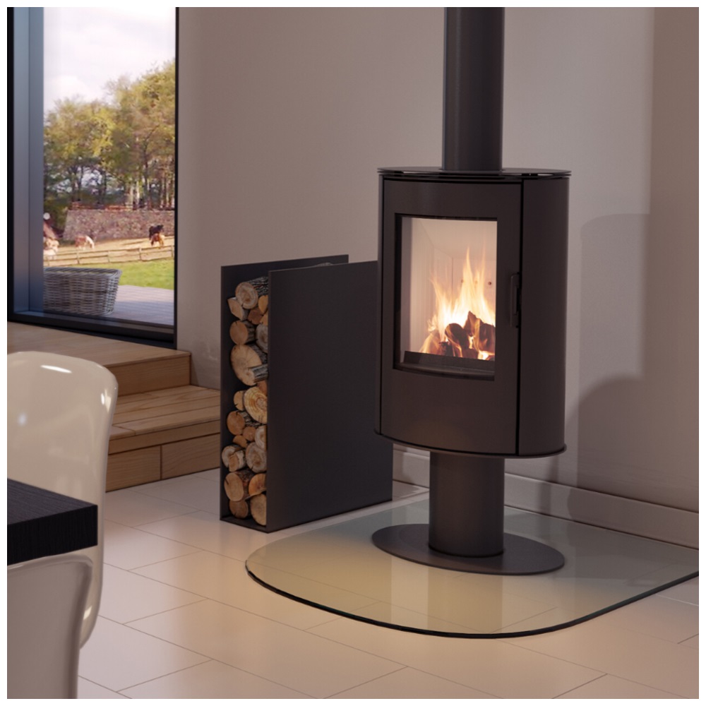 Fireplace Andorra black on a leg 8kW