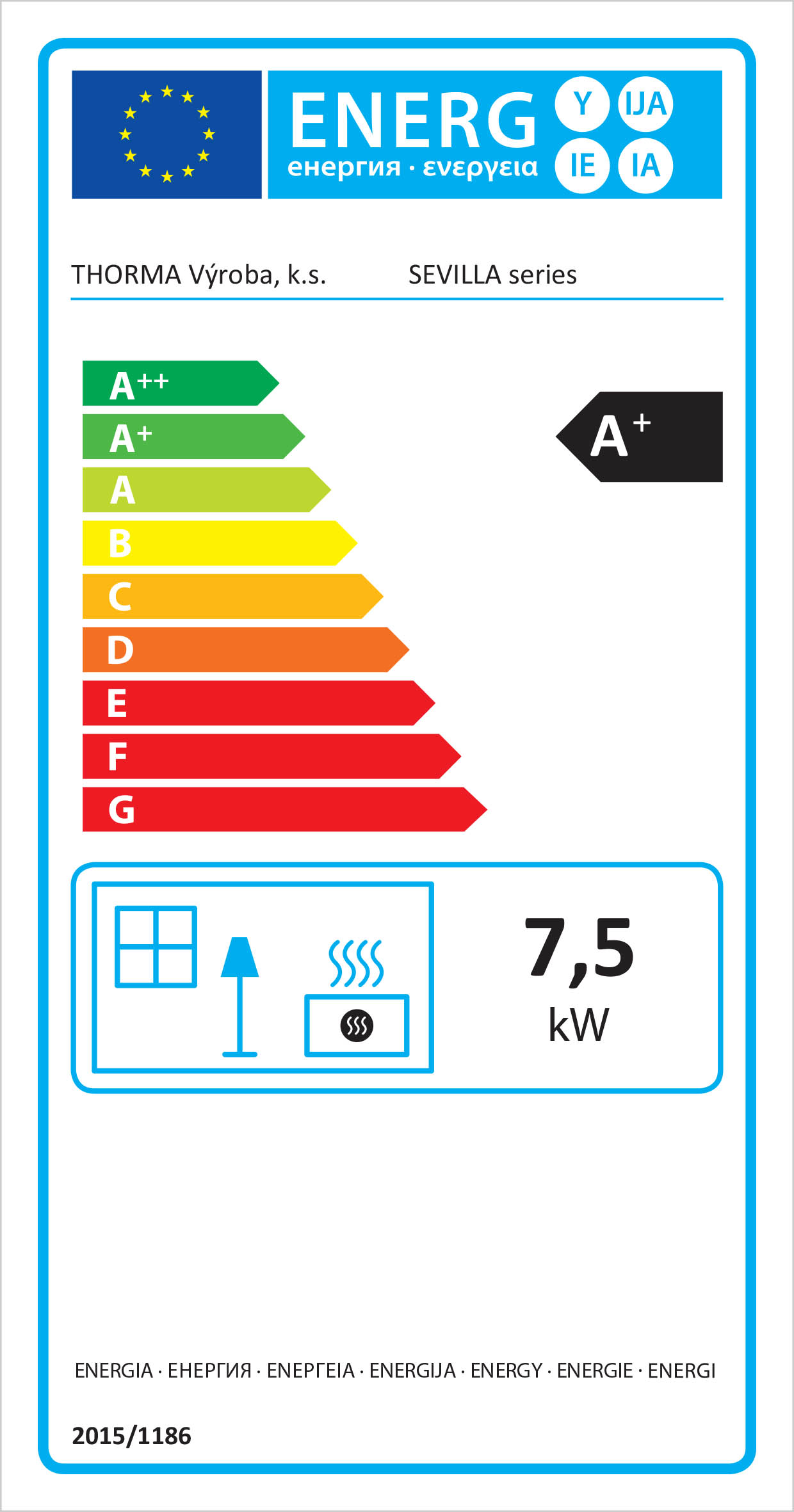 Kamin Atika Steel must 7,5kW