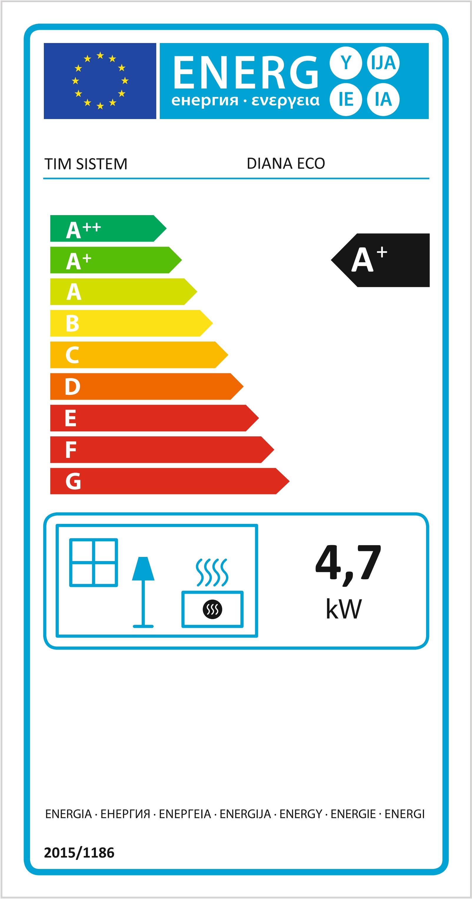 Fireplace Diana black 5kW