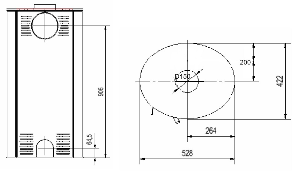 Kamin Andorra must 8kW