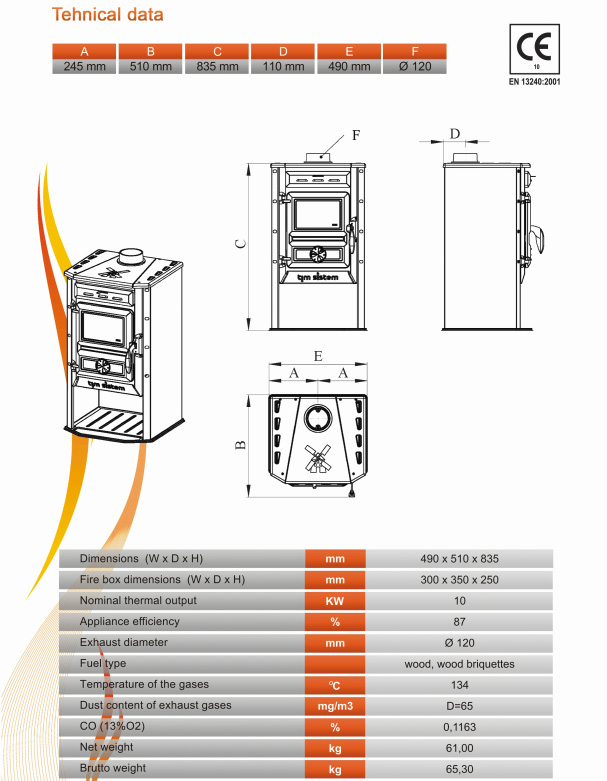 Kamin Magic Stove must 7kW - Klikkige pildile, et sulgeda aken