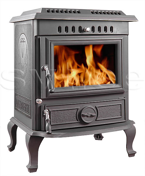 Cast iron fireplace Maximus 18,5kW dark grey