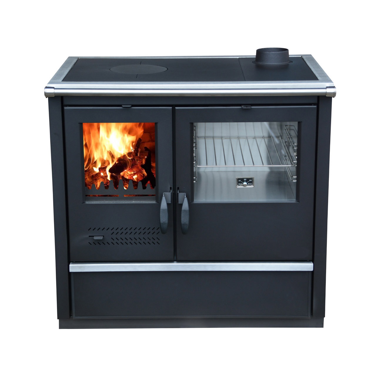 Woodburning cooker North Eco black righthanded 9kW