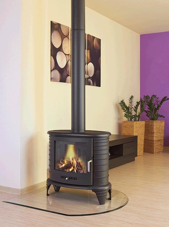 Cast iron fireplace Oval 9kW black