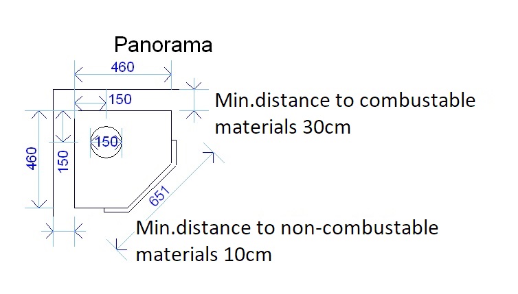 Nurgakamin Panorama must 9kW - Klikkige pildile, et sulgeda aken