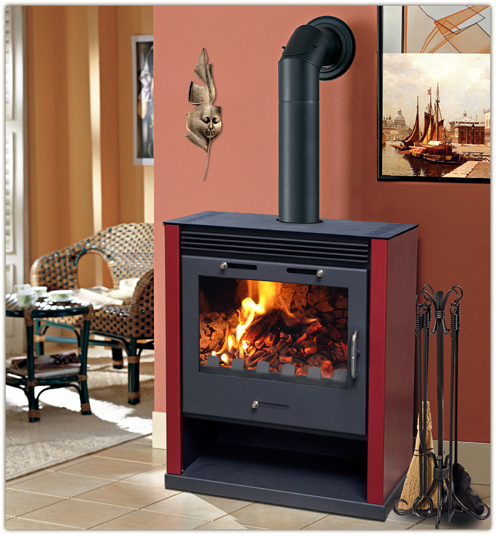 Centralheating fireplace Rubin red 13kW