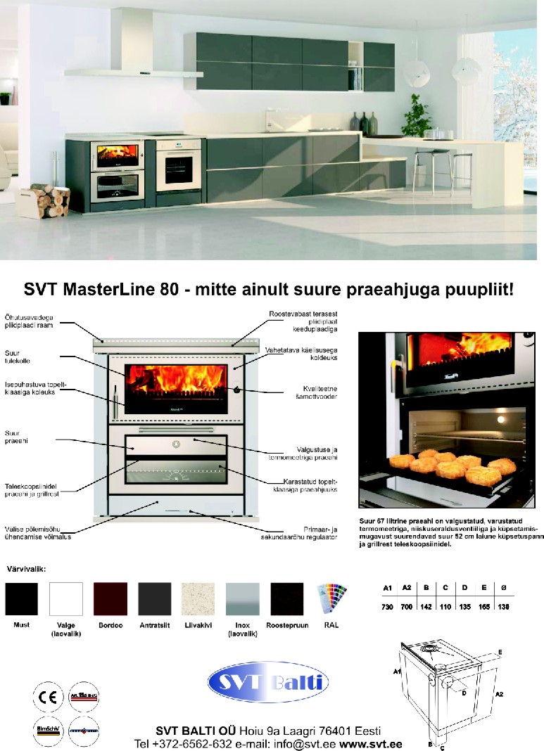 Puupliit SVT MasterLine 80 valge 8kW - Klikkige pildile, et sulgeda aken