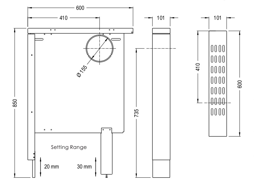 Cooling and insulation panel for SVT cookers