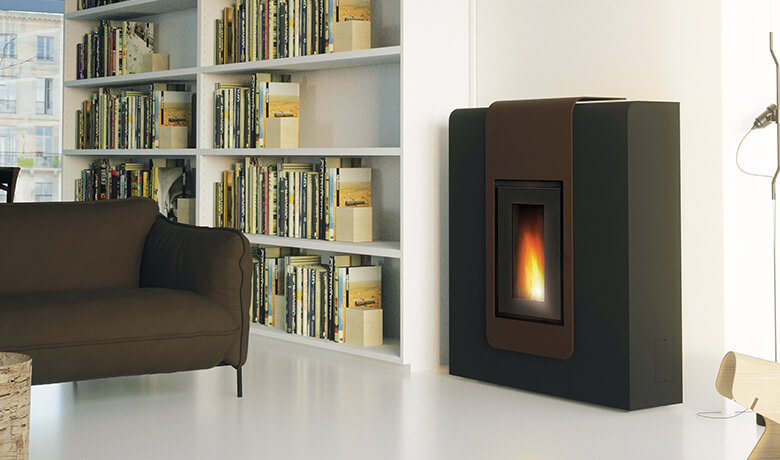 Centralheating pellet stove Xila Idro bronze 18kW