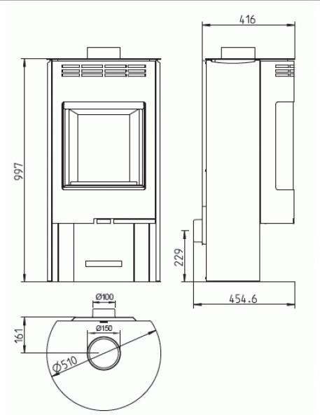 Kamin Zaragoza hall 5kW - Klikkige pildile, et sulgeda aken