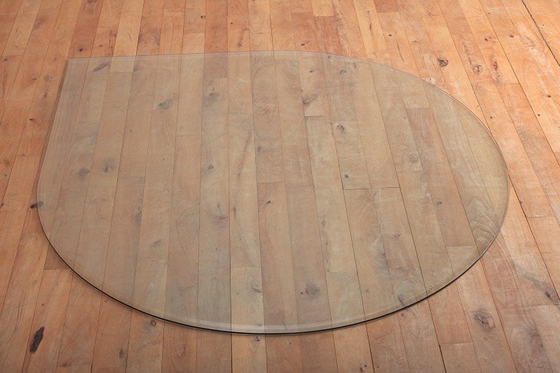 Safety glass for floor tear-shaped 1100x1100mm