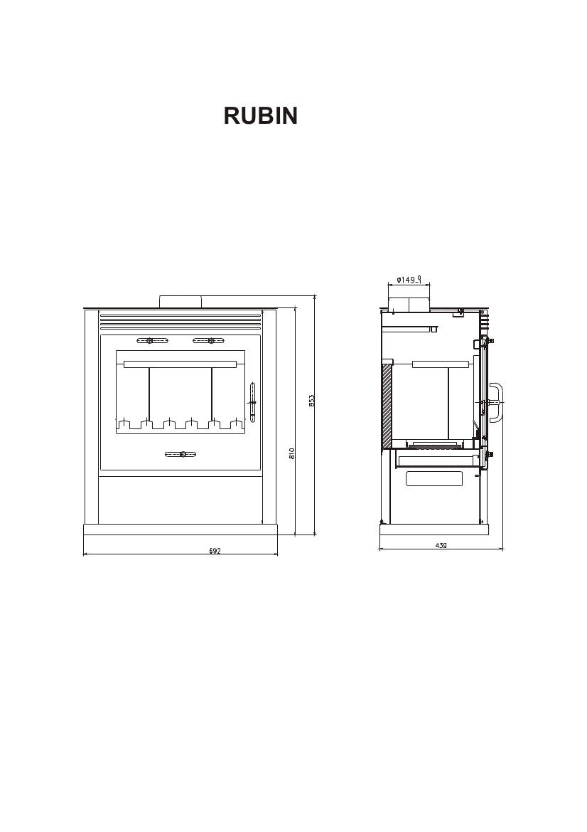 Fireplace Rubin red 13kW