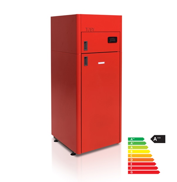 Compact pelletboiler Toby B 12 red 3,6 kW – 12,3 kW Compact pelletboiler Toby B 12 red 3,6 kW – 12,3 kW