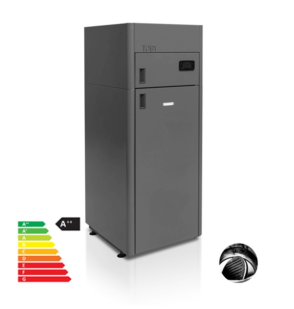 Kompakt pelletikatel Toby B 14 must 3,6 kW – 13,1 kW Kompakt pelletikatel Toby B 14 must 3,6 kW – 13,1 kW