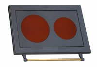 Pliidiplaat 5A 460 × 700 mm keraamiliste keeduplaatidega, messing (pilt) Pliidiplaat 5A 460 × 700 mm keraamiliste keeduplaatidega, messing