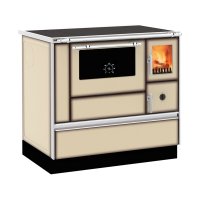 Puupliit ALFA 90 klaasuksega beež vasak 7,6 kW (pilt) Puupliit ALFA 90 klaasuksega beež vasak 7,6 kW