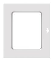 Alfa 70 / Alfa 75 / Alfa 90 koldeukse välimine plekk, valge (pilt) Alfa 70 / Alfa 75 / Alfa 90 koldeukse välimine plekk, valge