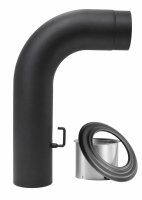 Bertrams 90° bent flue pipe set Ø150 mm, black (image for) Bertrams 90° bent flue pipe set Ø150 mm, black