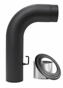 (pilt) Bertrams 90° painutatud suitsutorukomplekt Ø150 mm, must