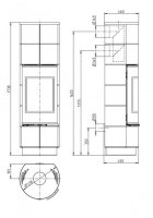 (pilt) Kamin Delia elevandiluu keraamikaga 7,5kW