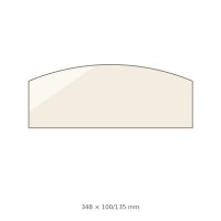 (pilt) 348 × 100/135 × 4 mm kuumakindel keraamiline klaas SVT 423 / 424 koldeustele