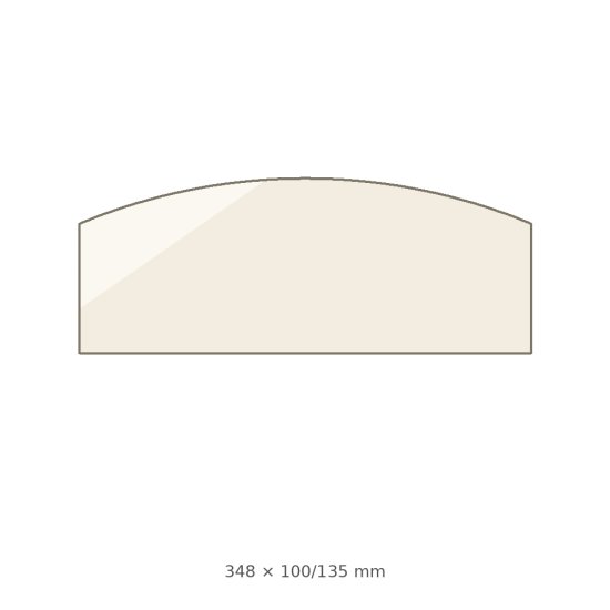 (pilt) 348 × 100/135 × 4 mm kuumakindel keraamiline klaas SVT 423 / 424 koldeustele