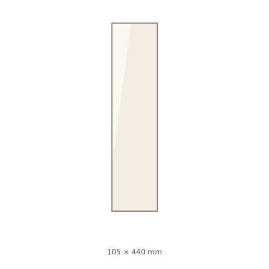 (pilt) 105 × 440 × 4 mm kuumakindel keraamiline külgmine klaas Frankfurt koldeuksele