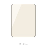 (pilt) 225 × 165 × 4 mm kuumakindel välimine keraamiline klaas ALFA 70 / ALFA 90 koldeuksele