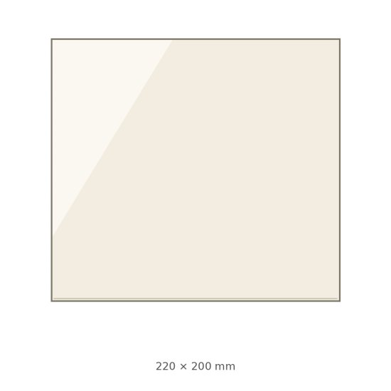 (pilt) 220 × 200 × 4 mm kuumakindel keraamiline klaas