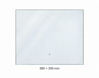 (pilt) 380 × 300 mm karastatud klaas North praeahjuuksele, termomeetri avaga