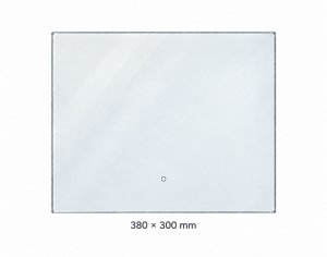 (pilt) 380 × 300 mm karastatud klaas North praeahjuuksele, termomeetri avaga