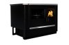 (image for) Integrated woodburning cooker North Eco with ceramic cooktop black left 9kW
