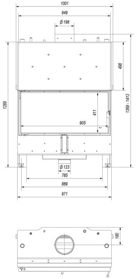 Veesärgiga kaminasüdamik 20kW