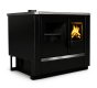 (image for) Integrated woodburning cooker North Eco with steel cooktop black left 9kW