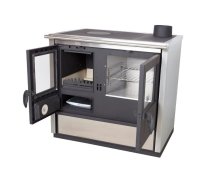 (pilt) Keskküttepliit North ECO keraamilise plaadiga vasakukäeline 15kW