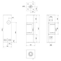 (pilt) Kamin Odyn M must 10kW