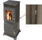 (pilt) 1. Kahjustatud! Kamin Sissi Basic must klaasuksega 5kW