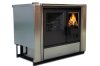 (image for) Integrated woodburning cooker North Eco with steel cooktop left 9kW