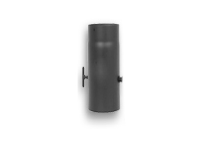 Flue pipe T600 with damper Ø120mm/1m black