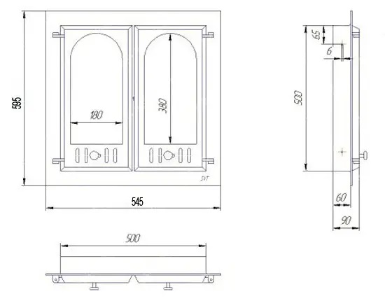 Fireplace door 400